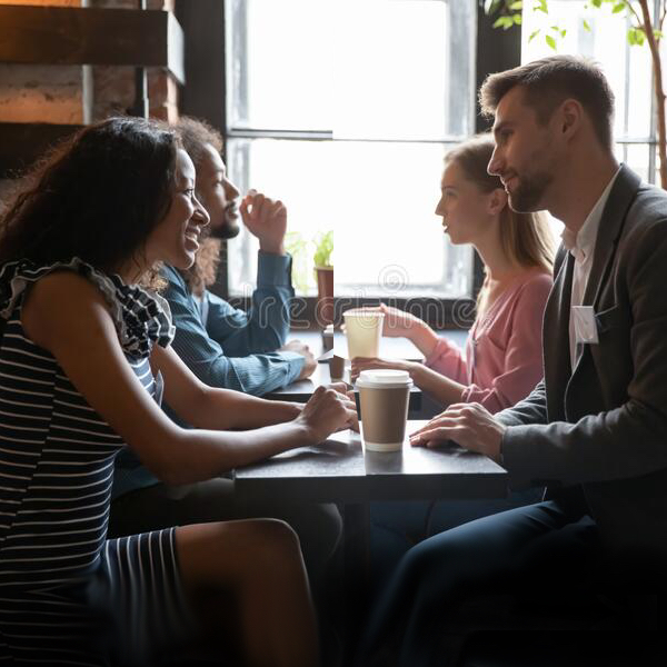 San Diego attendees of speed dating in California enjoying the event!